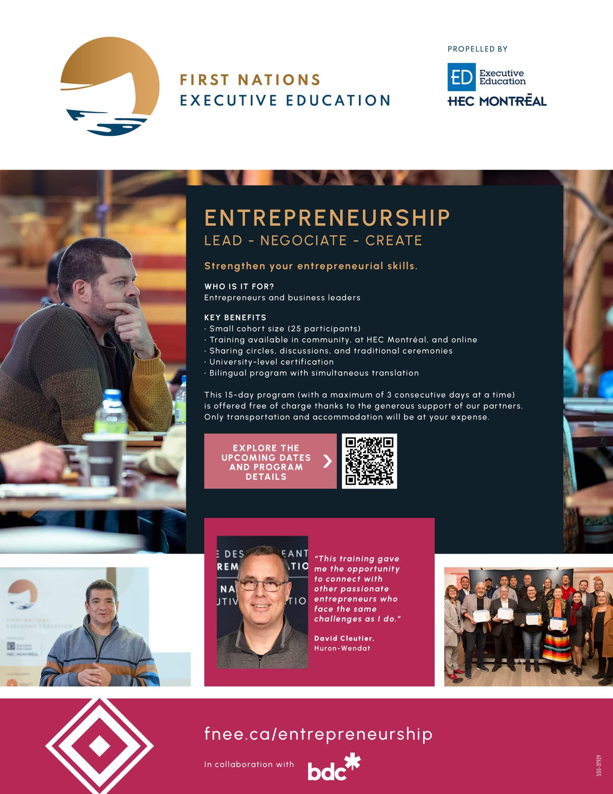 Program poster for Chiefs/Grand-Chiefs, Vice-Chiefs, and board chairs